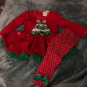 Girls Christmas Outfit- 12 months